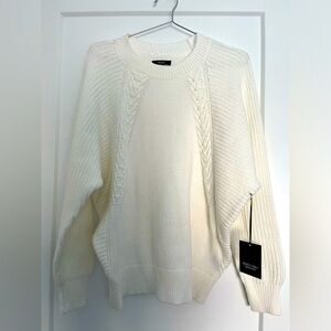 Simply Vera Wang Women’s White Knit Sweater Size M